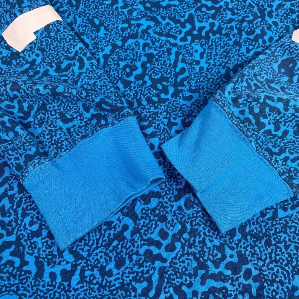 Nike Retro Air Pivot 1982 Print Long Sleeve Shirt Size XL Blue Camo‎ 646282-413